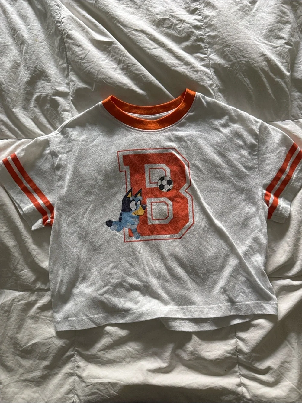 White & Orange Gap Kids Bluey Graphic Tee